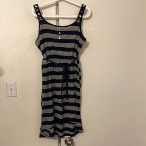 High-low Knit Stripe Casual Sun Dress